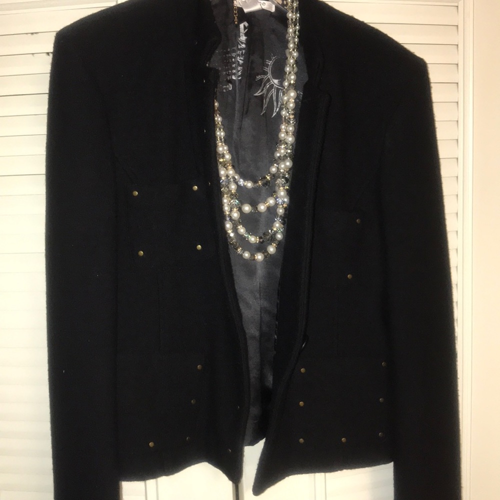 Citrine Collection Black studded Blazer: